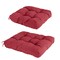 Edge Collections - 3.54" x 3.54" - Red - Cushion Seat Cushion Rocking Chair Cushion - 2 Piece